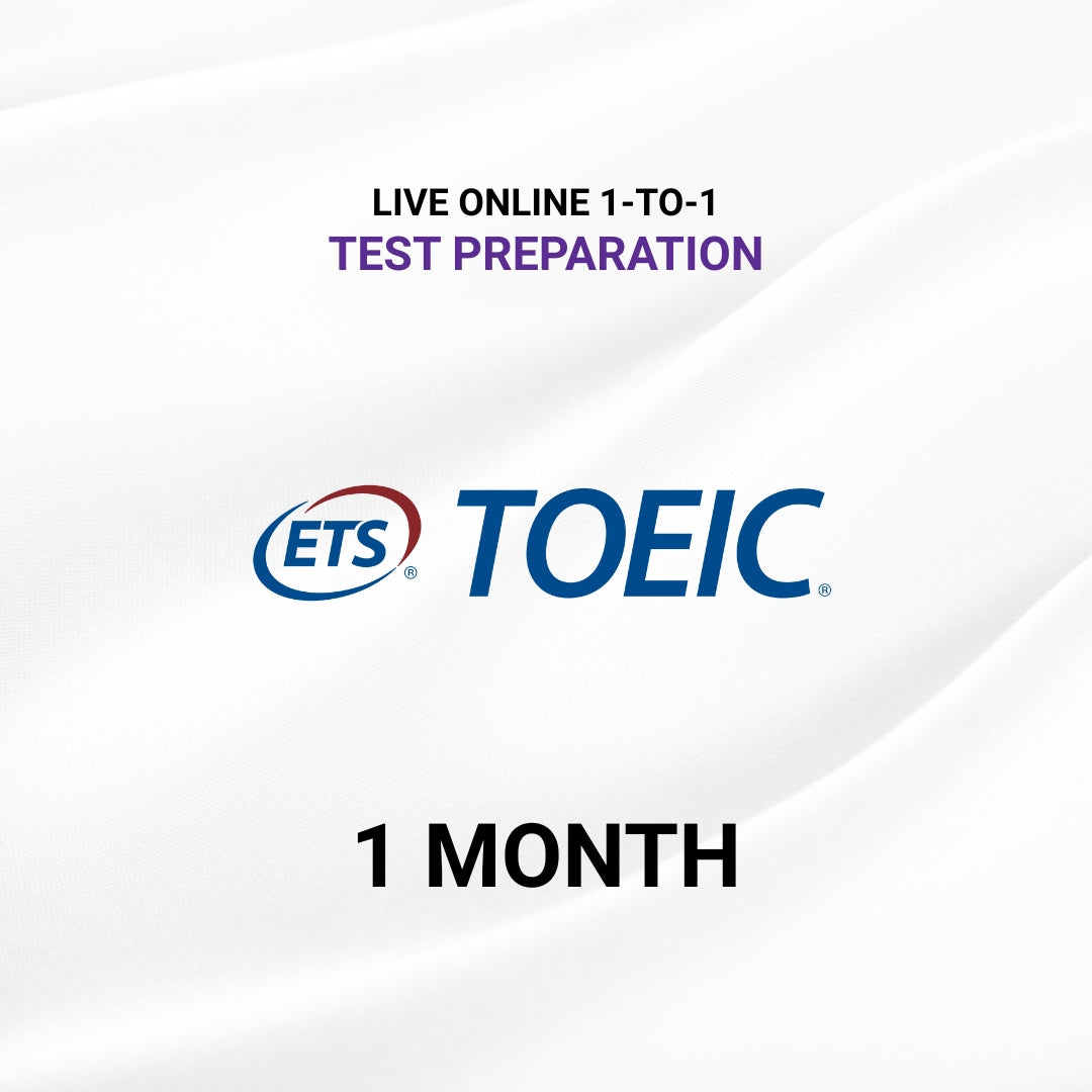 Live Online 1-to-1 TOEIC Test Preparation (1 Month)
